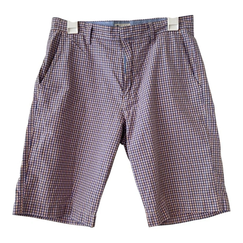 J. Crew Men Rivington Plaid Flat-Front Shorts- Waist 30